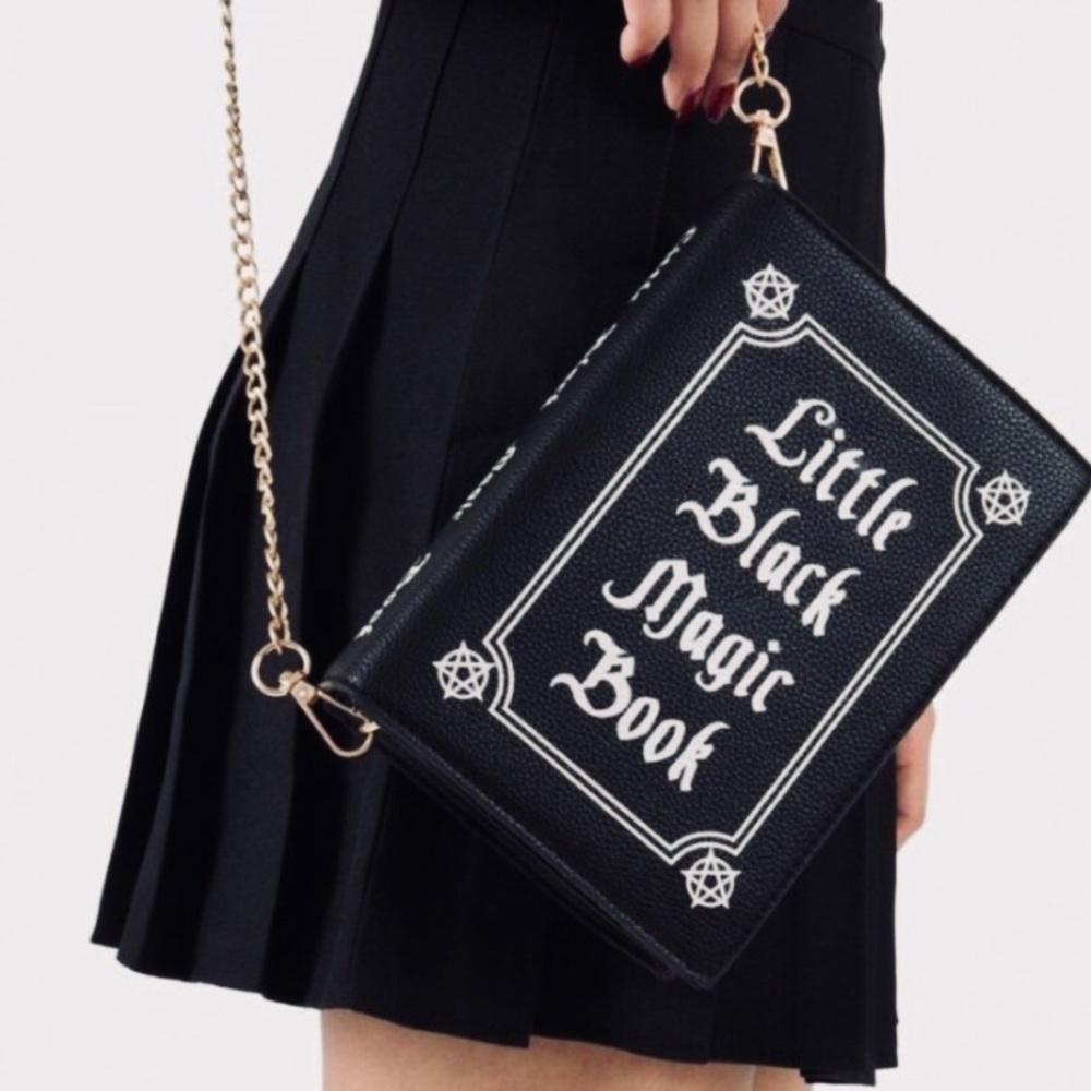 BLACK MAGIC LEATHER CROSSBODY PURSE